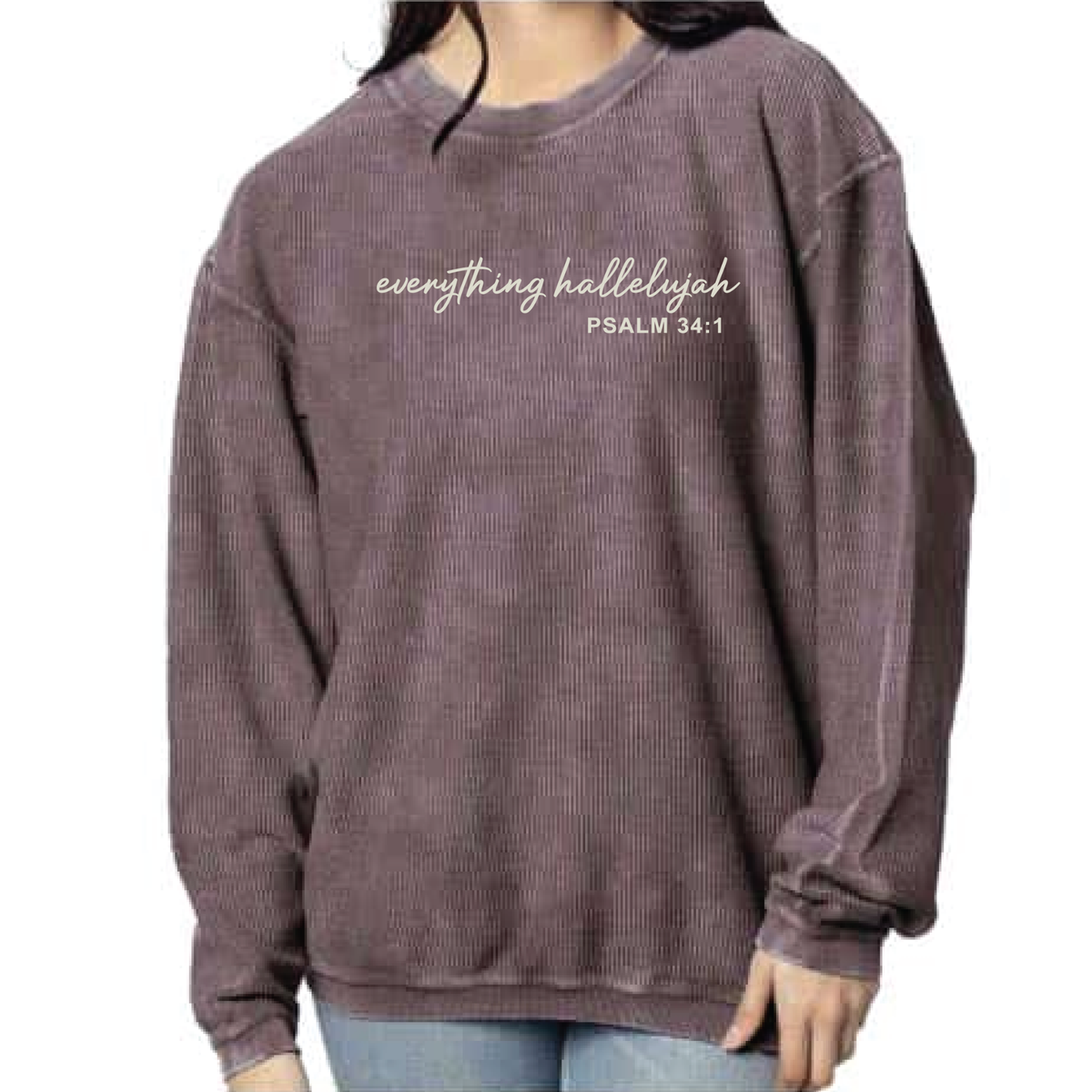 KBF - Everything Hallelujah Corded Crewneck