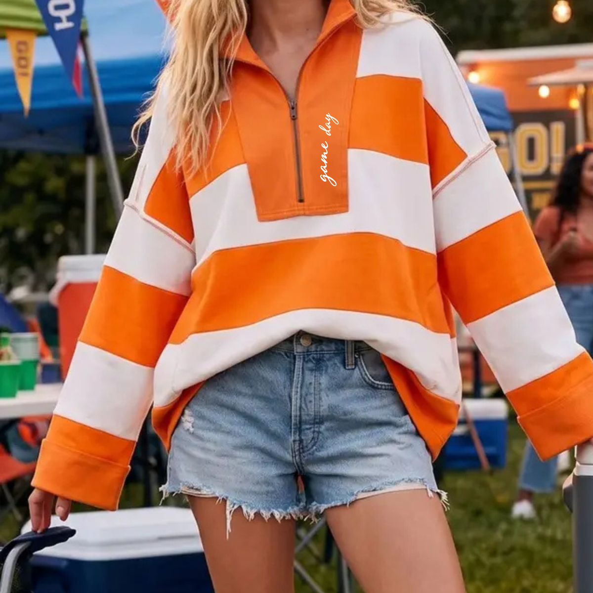 Adult Oversized Game Day Quarter-Zip